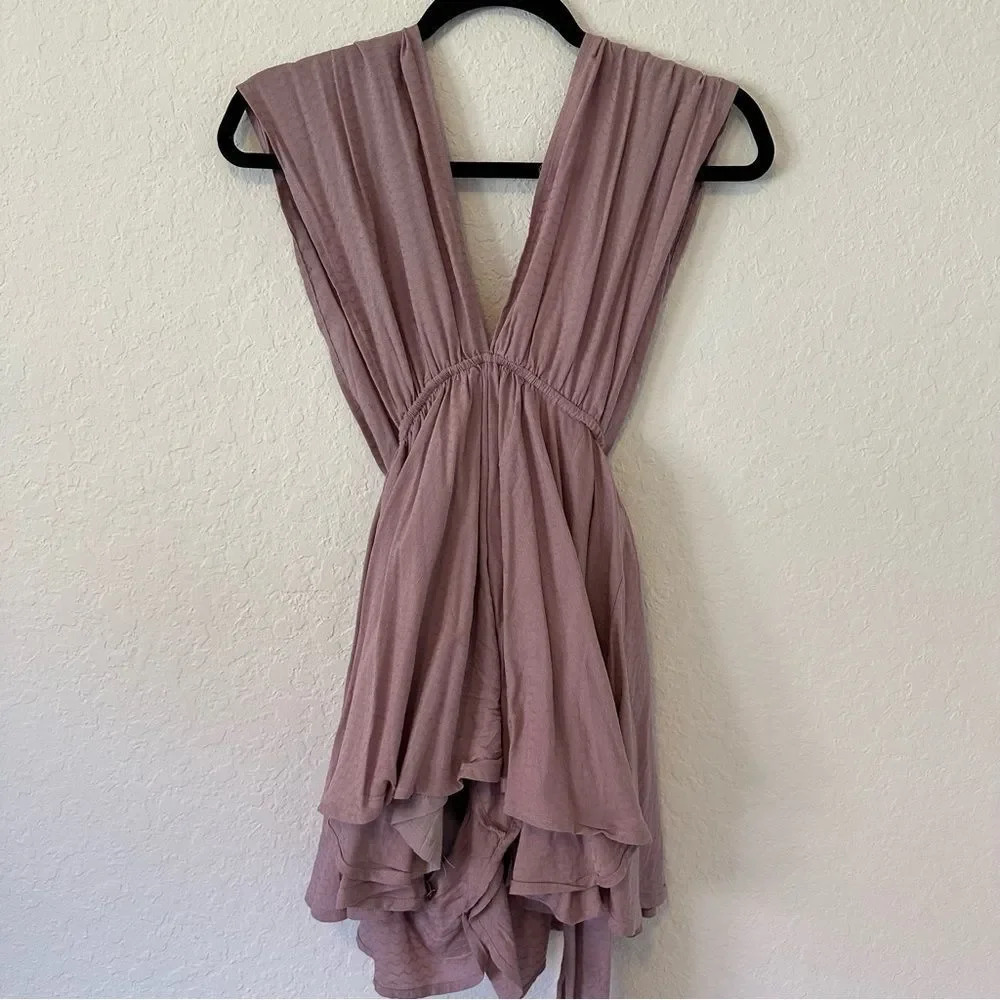 Five Star Lavender Wrap Around Romper Size Small - Picture 3 of 6